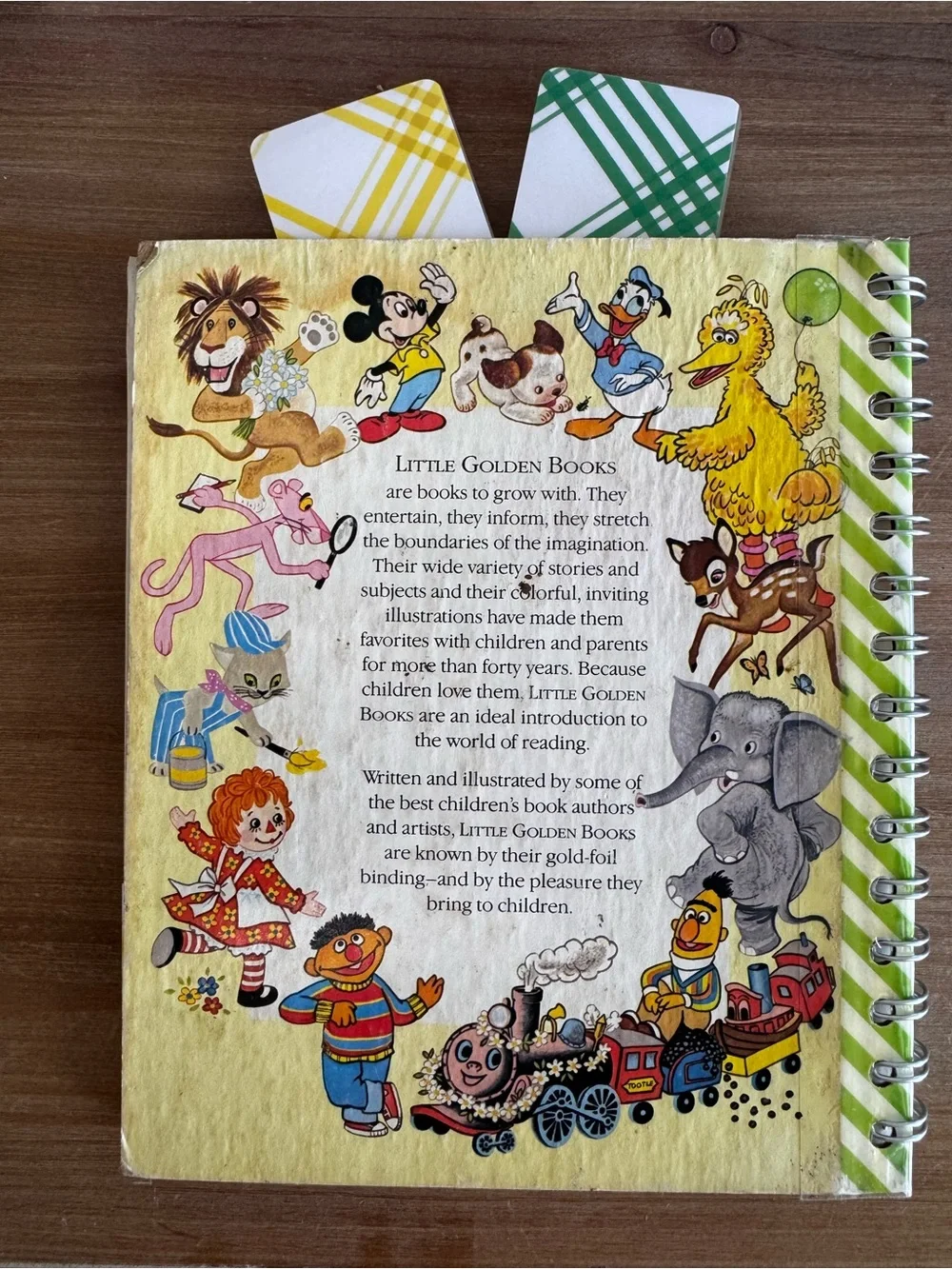 Jack and the Beanstalk Spiral Notebook - upcycled little golden book